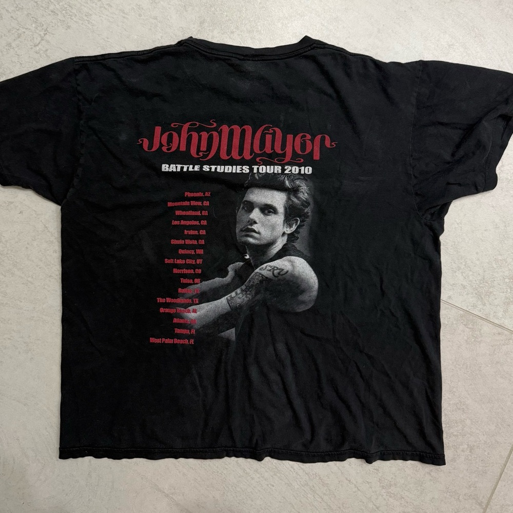 John Mayer Battle Studies Tour 2010 Concert T-Shirt